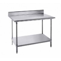Advance Tabco KMS-304 Stainless Steel Work Table With 5&quot; Backsplash and Undershelf 30&quot; x 48&quot;