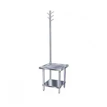 Advance Tabco MX-SS-302 Stainless Steel Mixer Table with Utensil Rack and Stainless Steel Undershelf 24&quot; x 30&quot;
