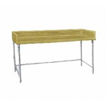 Advance Tabco TBG-304 Wood Top Baker's Table with Galvanized Base, 30&quot; x 48&quot;