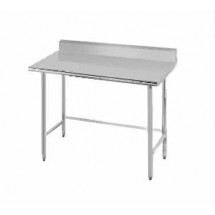 Advance Tabco TKMS-304 Stainless Steel Open Base Work Table with 5&quot; Backsplash  30&quot; x 48&quot;