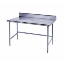 Advance Tabco TKSS-304 Stainless Steel Open Base Work Table with 5&quot; Backsplash  30&quot; x 48&quot;