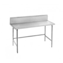 Advance Tabco TVKG-304 Stainless Steel Open Base Work Table With 10&quot; Backsplash 30&quot; x 48&quot;