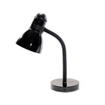 Advanced Style Incandescent Gooseneck Desk Lamp, 5.5"w x 7.5"d x 16.5"h, Black