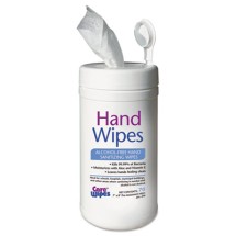 2 XL Alcohol Free Hand Sanitizing Wipes, 7" x 8", White, 6/Carton