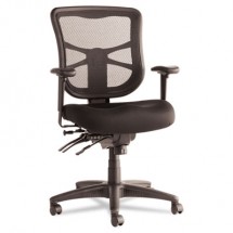Alera Elusion Series Mid-Back Black Multifunction Mesh Office Chair