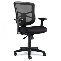 Alera Elusion Series Mid-Back Black Air Mesh Swivel/Tilt Office Chair