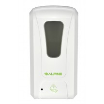 Alpine 430-S Automatic Hands-Free Liquid Spray Hand Sanitizer Dispenser, White, 1200 ml