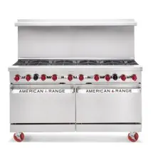 American Range AR-24G-6B 60&quot;Heavy Duty Restaurant Range with 24&quot; Griddle and 6 Burners and 2 Ovens