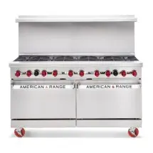 American Range AR-36G-4B 60&quot; Heavy Duty Restaurant Range with 36&quot; Griddle and 4 Burners and 2 Ovens