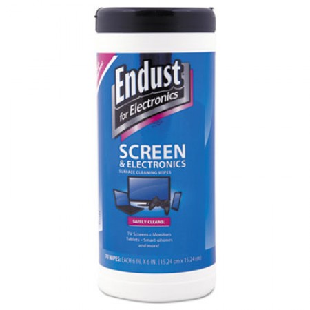 Endust Anti Static Premoistened Cleaning Wipes, 1 cannister