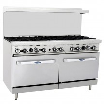 Atosa AGR-10B 60&quot; Gas Range with (10) Open Burners, (2) 26&quot; Ovens