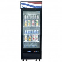 Atosa MCF8722GR Black Exterior 1-Swing Glass Door Merchandiser Refrigerator 81&quot;