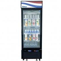 Atosa MCF8725GR Black Exterior 1-Swing Glass Door Merchandiser Refrigerator 76&quot;