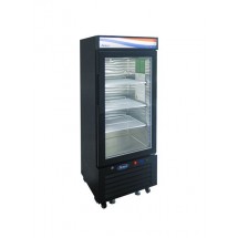 Atosa MCF8726GR Black Exterior 1-Swing Glass Door Merchandiser Refrigerator 27&quot;