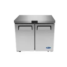 Atosa MGF36RGR Two Solid Door Undercounter Refrigerator 36&quot;