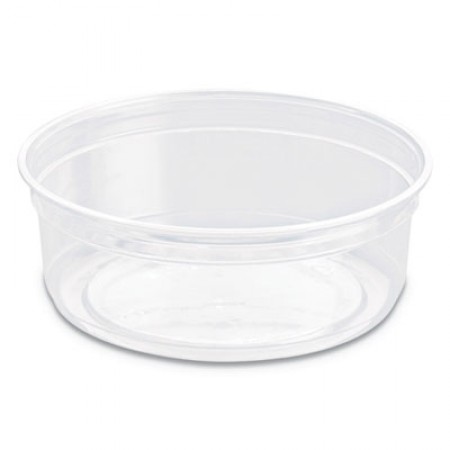 Dart Bare Eco-Forward RPET Deli Containers, Clear, 4-3/5" dia. - 500 pcs