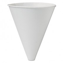 Dart Bare Eco-Forward Treated White Paper Funnel Cups, 10 oz. - 1000 pcs