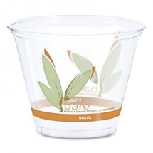 Dart Bare RPET Cold Cups, Leaf Design, 9 oz. - 1000 pcs