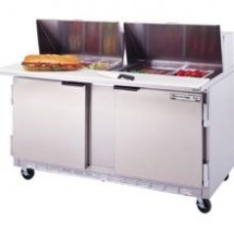 Beverage Air SPE60-10C 2-Section Refrigerated 60&quot; Sandwich/Salad Preparation Table with 17&quot; Cutting Board