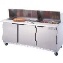 Beverage Air SPE72-08 3-Section Refrigerated 72&quot; Sandwich/Salad Preparation Table with 10&quot; Cutting Board