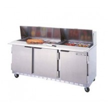 Beverage Air SPE72-10 3-Section Refrigerated 72&quot; Sandwich/Salad Preparation Table with 10&quot; Cutting Board