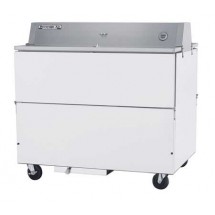 Beverage Air STF49-1-W-02 White Coated Steel Forced Air Milk Cooler with Double Access