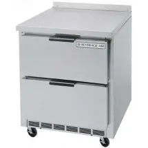 Beverage Air WTRD27A-2 35.5&quot; Stainless Steel Top/Removable Rear Splash Worktop Refrigerator