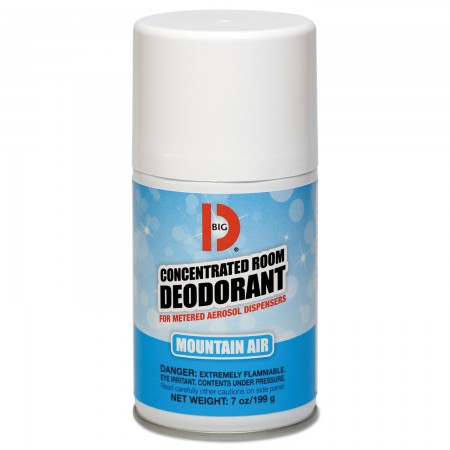 Big D Metered Concentrated Room Deodorant, Mountain Air Scent, 7 oz. Aerosol, 12/Carton