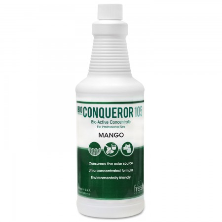 Bio Conqueror 105 Enzymatic Odor Counteractant Concentrate, Mango, 32 oz. 12/Carton