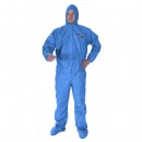 Kleenguard A60 Elastic-Cuff, Ankle & Back Coveralls, Blue, Large, 24/Carton