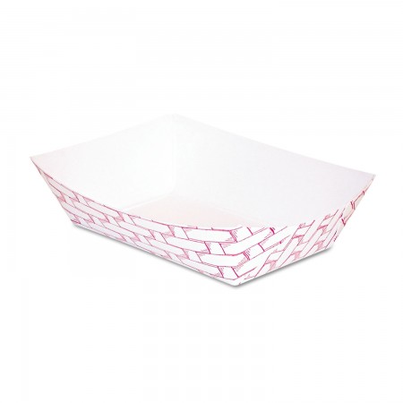 Boardwalk Paper Food Baskets, 1/4 lb.,  Red/White, 1000/Carton