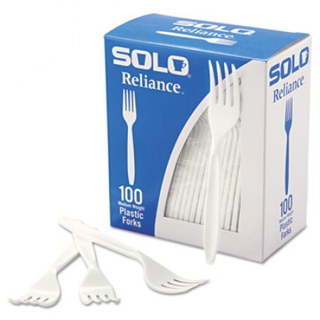 Dart Boxed Reliance Medium Heavy Weight Cutlery, Fork, White - 1000 pcs