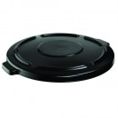 Rubbermaid Brute Round Vented Black Lid Fits 44 Gallon, Containers