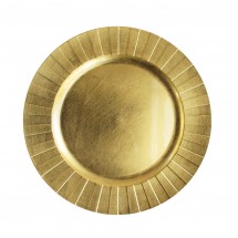 The Jay Companies 1182772 Round Gold Accent Charger Plate 13&quot;
