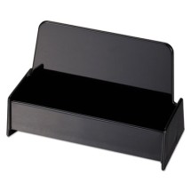 Business Card Holder, Capacity 50 3 1/2 x 2 Cards, Black