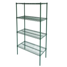 CAC China AEWS-2436S Epoxy Coated Wire Shelving Set 36&quot; x 24&quot; x 72&quot;H - 1 set