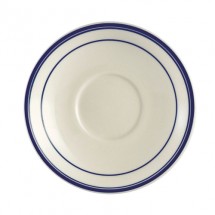 CAC China BLU-2 Blue Line Rolled Edge Saucer 6&quot; - 3 doz
