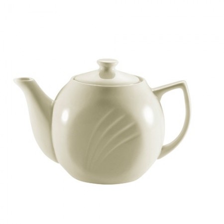 CAC China GAD-TP Garden State Porcelain Embossed Tea Pot 15 oz. - 3 doz