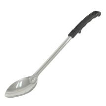 CAC China SBSO-15BH Solid Basting Spoon with Black Handle 1.2mm 15"