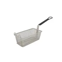 CAC China SPFB-1 Nickel-Plated Fry Basket, with Black Handle 11&quot; x 5-3/4&quot; x 4-3/8&quot; 