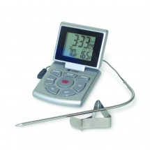 CDN DTTC-S Combo Digital Probe Thermometer,Timer and Clock - Silver
