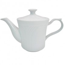 CAC China CRO-TP Corona Porcelain Embossed  Tea Pot 15 oz. - 3 doz