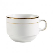 CAC China GRY-23 Golden Royal Stacking Cup 8 oz. - 3 doz