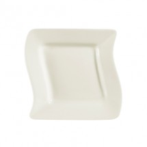 CAC China SOH-6 Soho American White Stoneware Square Plate 6-3/4&quot; - 3 doz