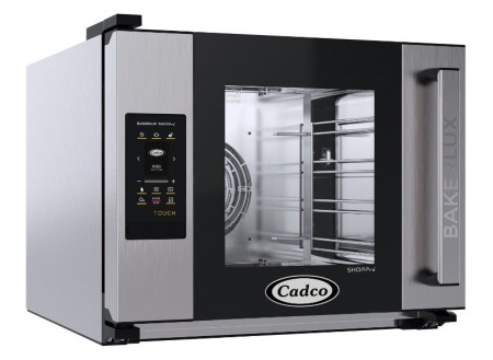 Cadco XAFT-04HS-TR Bakerlux TOUCH Half Size Heavy Duty Digital Convection Oven with Side Hinged Door, 208-240V
