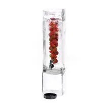 Cal-Mil 1112-3INF Square Glass Beverage Dispenser With Infusion Chamber 3 Gallon