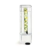 Cal-Mil 1112-5AINF Square Acrylic Beverage Dispenser with Infusion Chamber 5 Gallon