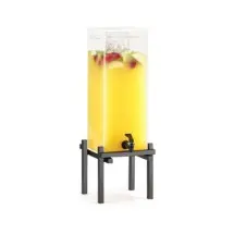 Cal-Mil 1132-3-13 Black One By One Acrylic Beverage Dispenser with Ice Chamber 3 Gallon