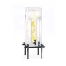 Cal-Mil 1132-5INF-13 Black One By One Acrylic Beverage Dispenser with Infusion Chamber 5 Gallon