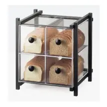 Cal-Mil 1146-13 Black One by One Four Drawer Bread Display Case 14&quot; x 14-3/4&quot; x 15-3/4&quot;